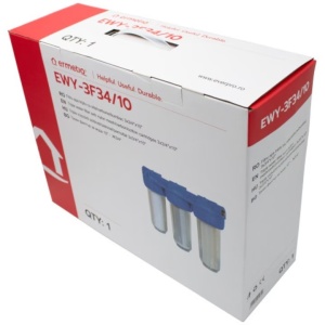 Filtru apa triplu, cu carbune/bumbac/sita, EWF-3F34/10 - Img 2