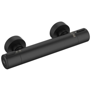 BATERIE DE DUS TERMOSTATICA PRETTO NEGRU MAT