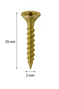 SURUB PAL SI LEMN CAP INECAT 3 X 25MM (1000 BUC)