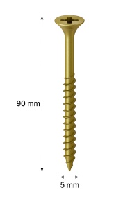 SURUB PAL SI LEMN CAP INECAT 5 X 90 (250 BUC)