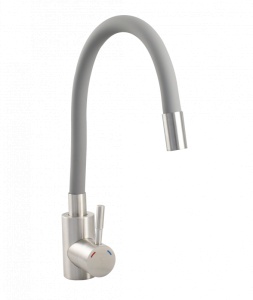 Baterie bucatarie INOX pipa flexibila GRI ER-YX208G - Img 2