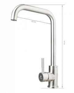 Baterie bucatarie inox teava 90° ER-A420 - Img 5
