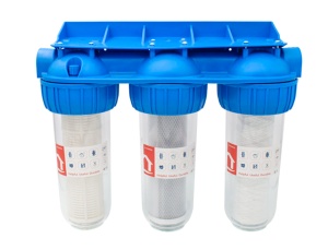 Filtru apa triplu, carbune/bumbac/sita, 3x1"x10", EWY-3F11/10 - Img 2