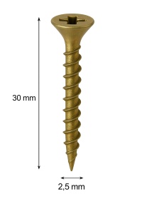 SURUB PAL SI LEMN CAP INECAT 2,5X30 (1000BUC)