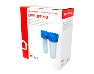 Filtru apa dublu cu sita/carbune 2x1"x10"