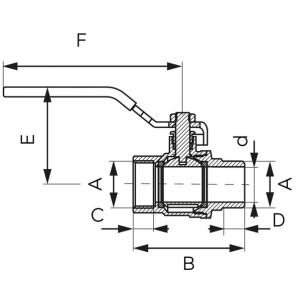 ROBINET TRECERE SFERA CU MANETA 11/4" FI-FE F-POW KFP41 X6 - Img 2
