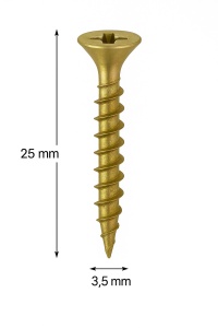 SURUB PAL SI LEMN CAP INECAT 3,5 X 25MM (1000 BUC)