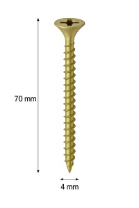 SURUB PAL SI LEMN CAP INECAT 4 X 70MM (500 BUC)