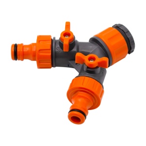 Adaptor Y, 2 robineti, 1/2-3/4"F - 2 x cupla rapida M, GT-TY234 - Img 2
