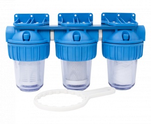 Filtru apa triplu cu sita/carbune/bumbac 3x1"x5" FF - Img 3