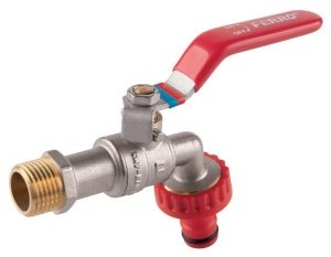 ROBINET SCURGERE 1/2" CU BILA+RACORD RAPID 3/4" FE KCPN1 X15