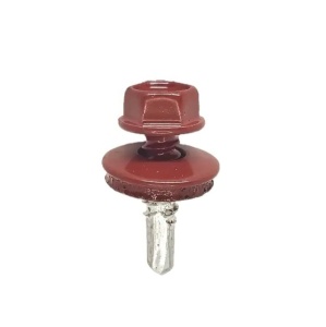 Surub autoforant cu saiba EPDM pentru Metal 4,8mm x 19mm Rosu (100buc/cut)