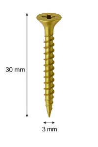 SURUB PAL SI LEMN DULGHERIE 3 X 30MM (500BUC)