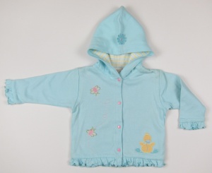Jacheta cu gluga fete, S2401, Primii Pasi, 6-12L, bleu