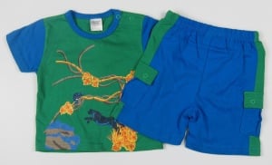 Set tricou si pantaloni scurti baieti, S25261, Primii Pasi, 12-18L, porto - Img 2