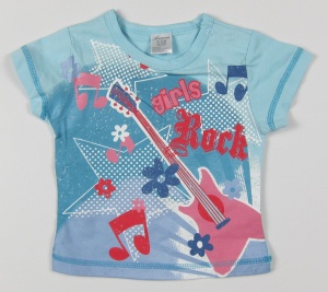 Tricou fete, S25421, Primii Pasi, bleu, 12-18L