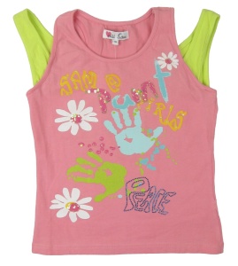 Tricou fete SAM106300 alb 10 ani - Img 3