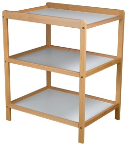 Masa infasat bebe: structura lemn masiv de fag, cu 3 etajere. Dimensiune: 75x56xH90 cm. - Img 2