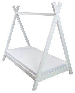 Pat copii forma casuta, dimensiune saltea 70x140 cm, structura din lemn masiv de brad