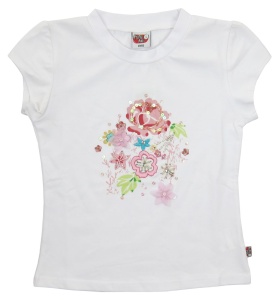 Tricou fete, Primii Pasi, 811025, alb, 10 ani