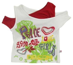 Tricou fete SAM106299 alb 10ani - Img 2