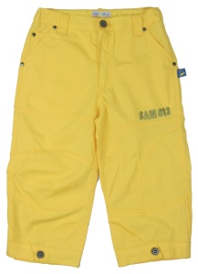 Pantaloni 3/4 fete SAM106856 galben 10 ani