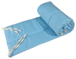 Set lenjerie matlasata 4 piese, 80x40cm, bumbac Oeko Tex, aparatoare, cearceaf, plapuma, pernuta