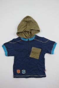 Tricou cu gluga baieti, Primii Pasi, 2020, albastru, 12L