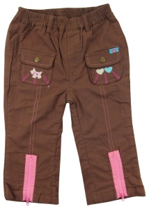 Pantaloni captusiti fete, Primii Pasi, S23302, maro, 12-18luni