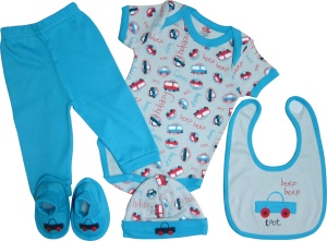 Set 5 piese, bebe, bleu, Primii Pasi