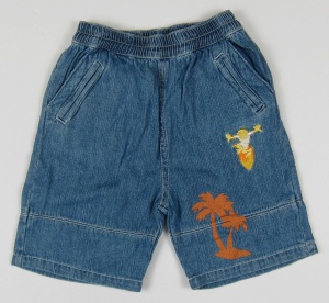 Pantaloni jeans scurti baieti, S4572, Primii Pasi, 12L, albastru - Img 2