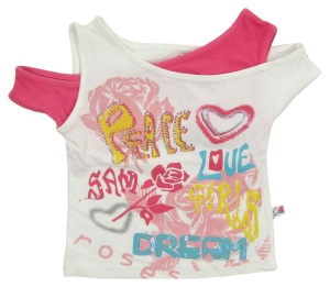 Tricou fete SAM106299 alb 10ani - Img 3