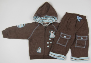 Set hanorac si pantaloni baieti, S22151, Primii Pasi, 12-18L