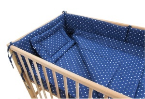 Set lenjerie matlasata 4 piese, 120x60cm, bumbac Oeko Tex, cearceaf, plapuma, pernuta, protectie laterala patut,PPSL4P - Img 10