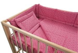 Set lenjerie matlasata 5 piese, 120x60cm, bumbac Oeko Tex, cearceaf, plapuma, pernuta, 2 x protectie laterala patut,PPSL5P - Img 7
