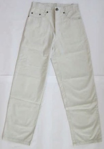 Pantaloni denim fete SAM101301 alb 11 ani