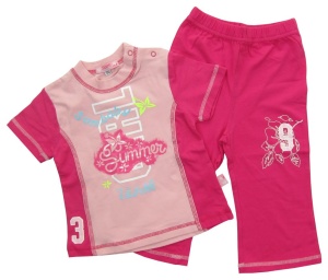 Set trening fete maneca scurta SAM105386 roz 12 luni