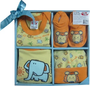 Set cadou bebe 4 piese, galben, Primii Pasi, 0-6L - Img 2