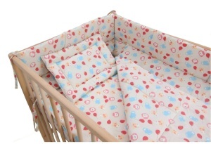 Set lenjerie matlasata 5 piese, 120x60cm, bumbac Oeko Tex, cearceaf, plapuma, pernuta, 2 x protectie laterala patut,PPSL5P - Img 11