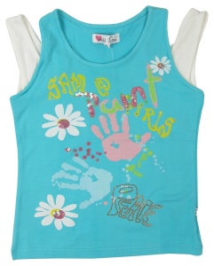 Tricou fete SAM106300 alb 10 ani - Img 2