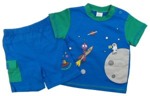 Pijama baieti, Primii Pasi, S25171 albastru 12-18luni
