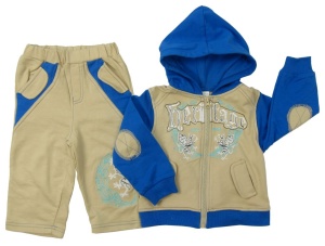 Set 2 piese trening baieti, Primii Pasi, S24311, bleu, 12-18luni