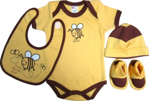 Set cadou bebe 4 piese, Primii Pasi, PP1236ms, 0-6 luni