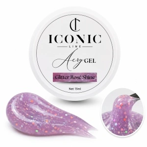 AcryGel Iconic Line - Glitter Rose Shine - Polygel Constructie Unghii - 15ml