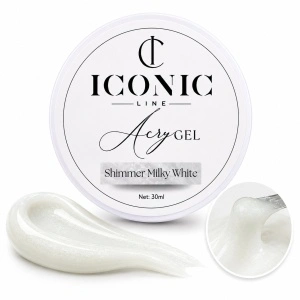 AcryGel Iconic Line - Shimmer Milky White - Polygel Constructie Unghii - 30ml