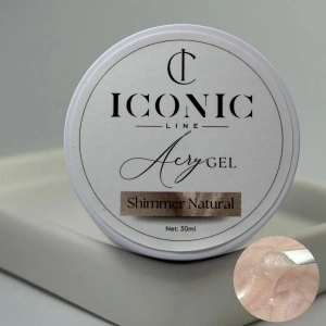 AcryGel Iconic Line - Shimmer Natural - Polygel Constructie Unghii - 30ml - Img 4
