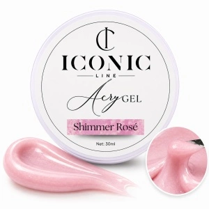 AcryGel Iconic Line - Shimmer Rose - Polygel Constructie Unghii - 30ml