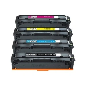 Set 4 cartuse de toner compatibile cu HP 207X W2210X W2211X W2212X W2213X cu cip, negru, cyan, galben, magenta 10500 pagini pentru HP LASERJET PRO M255DW, M255NW, M282NW, M283FDN, M283FDW