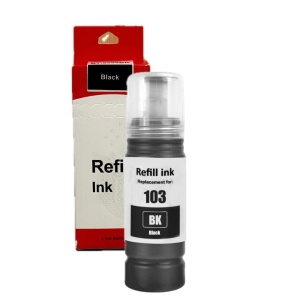 Flacon rezerva cerneala compatibil ET-101 ET-102 ET-103 ET-104 ET-105 ET-106, negru black, 70 ml