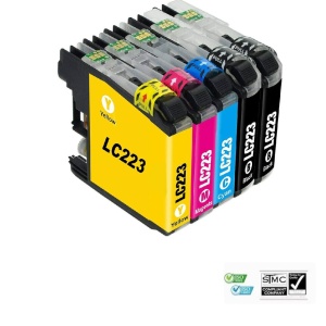 Set 4 cartuse compatibile de cerneala LC-223XL LC223XL (negru/cyan/galben/magenta), 50 ml - Img 2